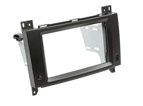Monteringsramme 2-DIN, Mercedes A, B klasse, Vito, Viano, sort 
