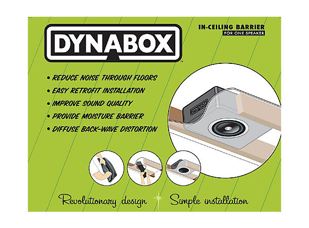 Dynamat - DYNABOX. høyttalerkabinett til tak. 34,2 x 30,5 x 16,5cm