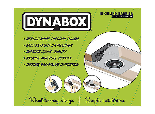 Dynamat - DYNABOX. høyttalerkabinett til tak. 34,2 x 30,5 x 16,5cm 