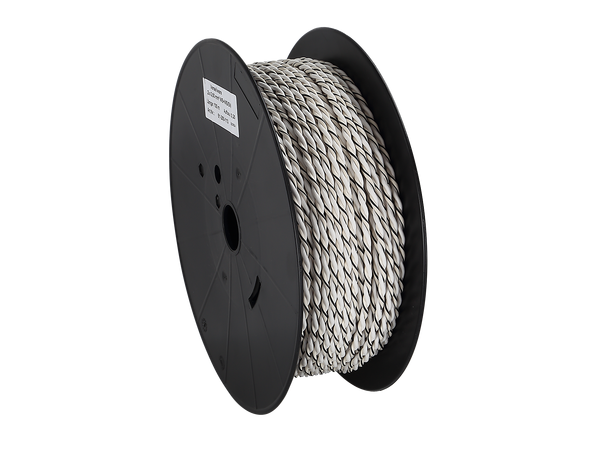 Høyttalerkabel 2X 2,5mm Tvunnet, hvit/hvit-sort, 100m 