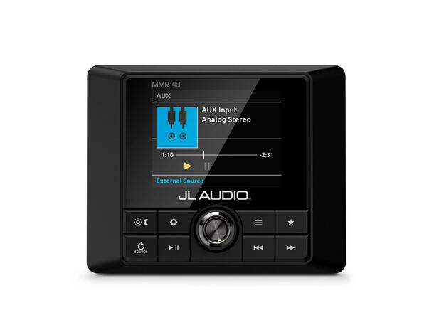 JL Audio MMR-40 - fjernkontroll NMEA2000 koblet m MedaMaster 