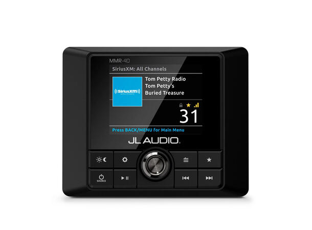 JL Audio MMR-40 - fjernkontroll NMEA2000 koblet m MedaMaster 