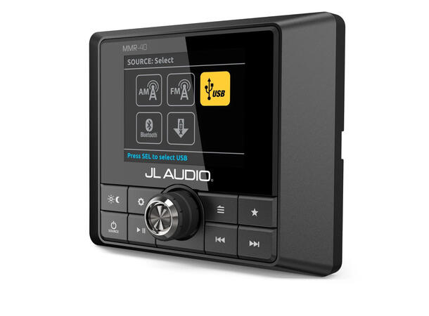 JL Audio MMR-40 - fjernkontroll NMEA2000 koblet m MedaMaster 