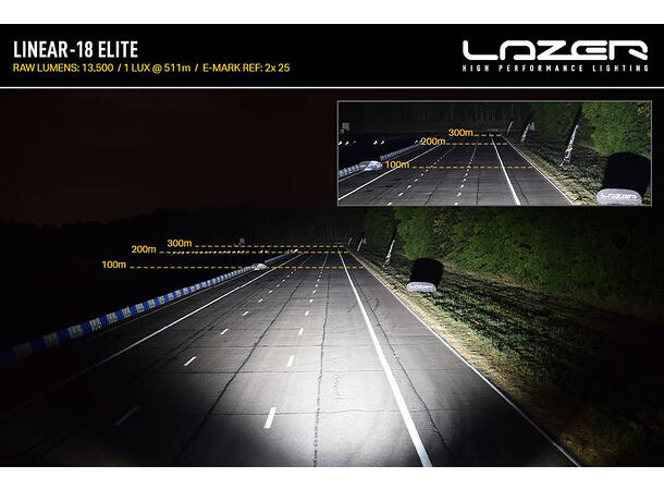 Lazer® Linear 18 ELITE Double E-Mark 13500Lumen. 532mm