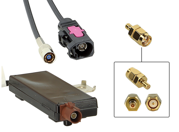 Vindusantenne universal DAB/DAB+ KIT m/skjult forsterker, 5m kabel