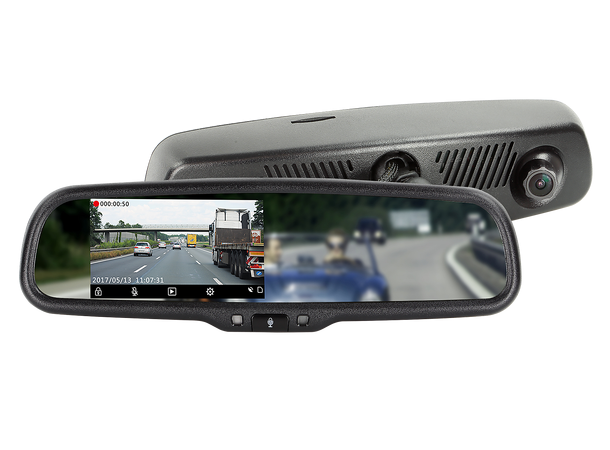 ACV Speilmonitor m/dash cam 4,3", HD Dashcam, 1X video inn 
