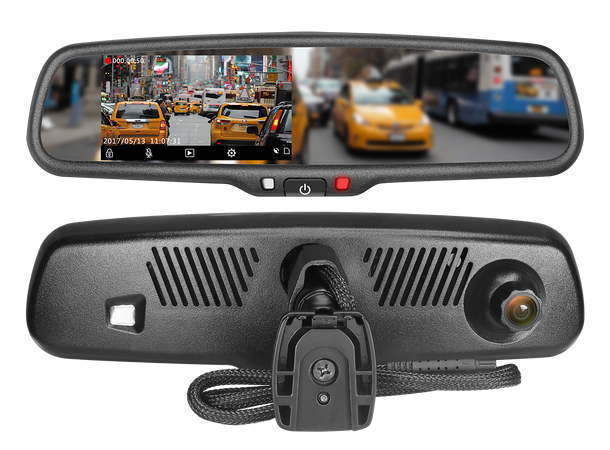 ACV Speilmonitor m/dash cam 4,3", HD Dashcam, 1X video inn 