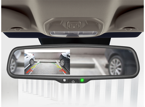 ACV Speilmonitor m/dash cam 4,3", HD Dashcam, 1X video inn 