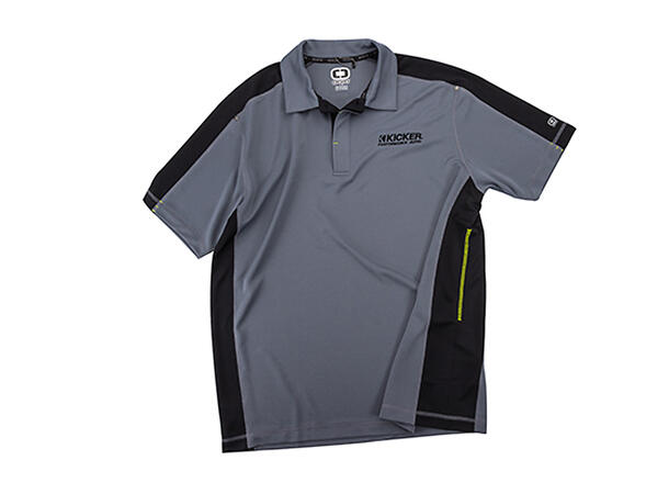 Kicker POLO shirt LAGRE grå med sort logo 