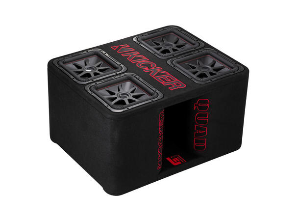 KICKER 45DL7R122 – Doppio Subwoofer 30 Cm L7R – Cassa Portata 2 Ohm 1200W RMS Per Auto – Profilo Angolato