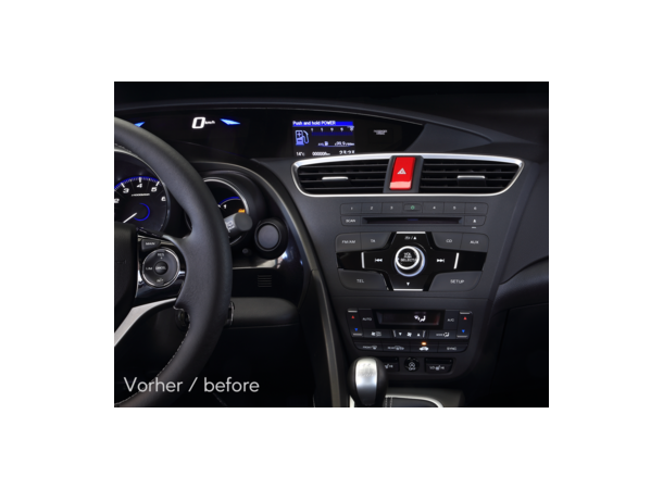 Monteringsramme 2 DIN, Honda Civic 2012-2016, Sort 