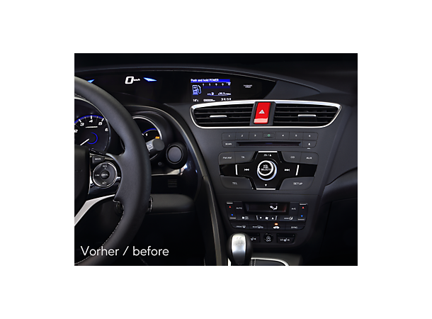 Radioramme Honda Civic 2013 2 DIN, Sort