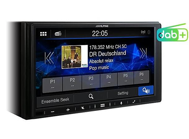 Alpine iLX-W690D multimedia inkl ramme 7" 4x45W BT CarPlay Android Auto 