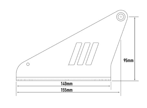 Lazer takbrakett 95 mm uten rails | Audiocom