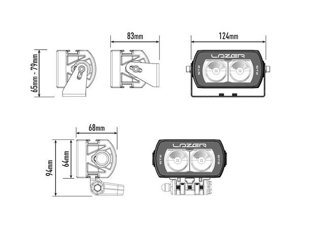 Lazer ® ST2 Evolution Lengde 124mm. 2068 Lumen 