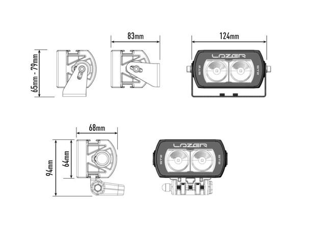 Lazer ® ST2 Evolution Lengde 124mm. 2068 Lumen 