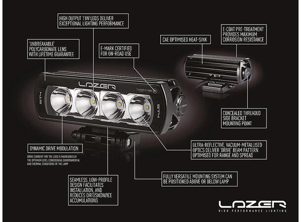 Lazer ® ST2 Evolution Lengde 124mm. 2068 Lumen 