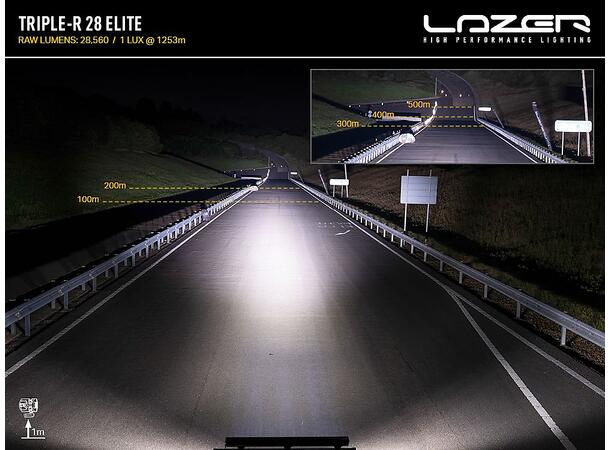 Lazer® Triple-R 28 ELITE Gen2. Lengde 1305mm. 28560 Lumen. 