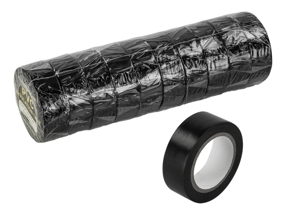 PVC Elektro tape 19mm bred (10pac) 0,15mm tykk, 10 meter lang 