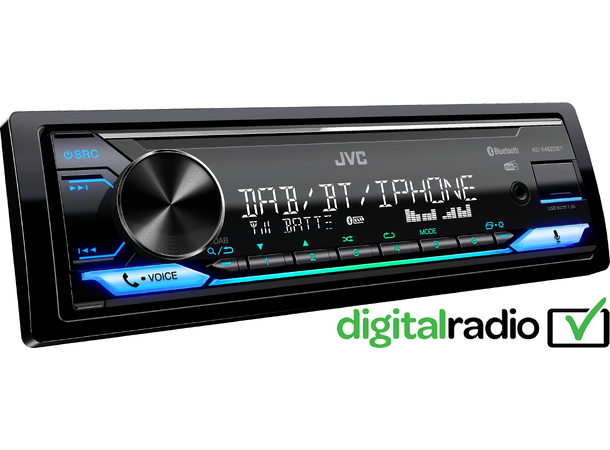 JVC KD-X482DBT Digital Media avspiller 1DIN 4x50W alexa DAB USB AUX