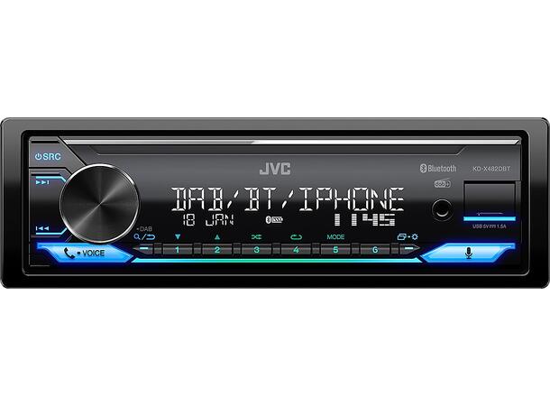 JVC KD-X482DBT Digital Media avspiller 1DIN 4x50W alexa DAB USB AUX 
