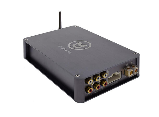 Macrom  M-DSP.500 – forsterker 4x54W + 300W Blåtann, DSP 