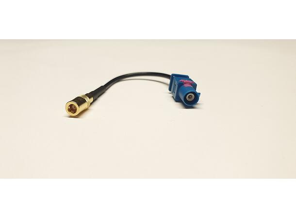 ACX antenne overgang SMB Hun - Fakra Han Overgang fra  SMB- Fakra med 10 cm kabel 