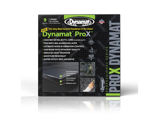 Dynamat ProX - dempematte Tykkere, mer robust, mer demping 