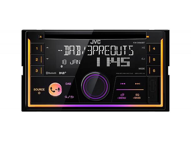 JVC KW-DB95BT bilradio DAB+ Blåtann CD USB