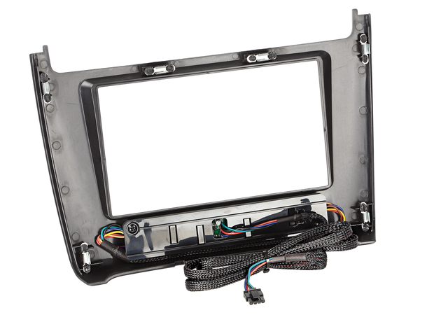 Monteringsramme 2-DIN VW Polo V (6C) Kapasitive knapper 04/2014-> sort 