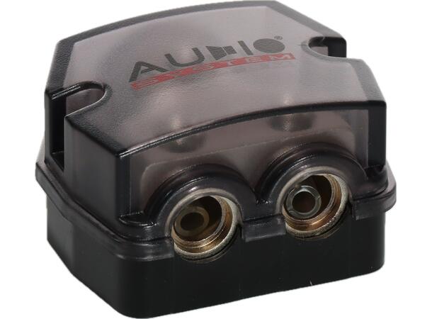 Audio System strømfordeler 1 x 35–50 mm² inn, 2 x 35–50 mm² ut 