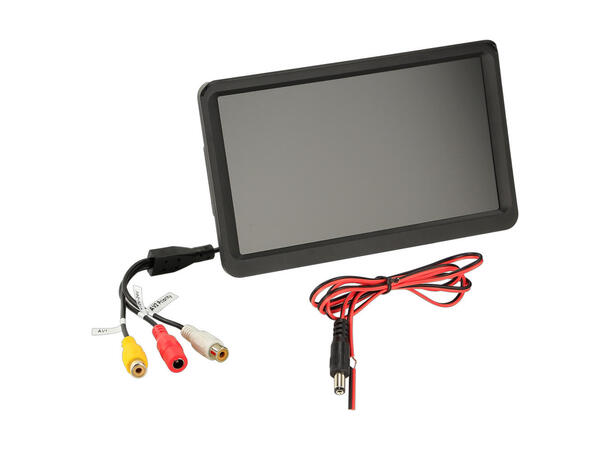Universal 7" LCD Skjerm med 2xRCA inngang. 