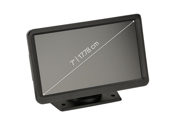 Universal 7" LCD Skjerm med 2xRCA inngang. 
