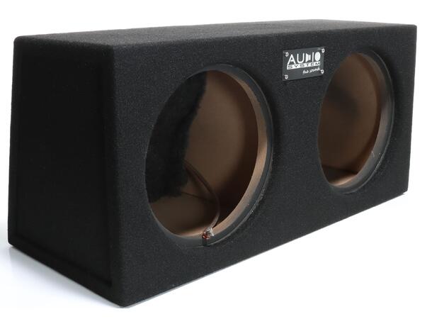 Audio System dobbel 10" basskasse Tom lukket basskasse på 2x23 liter 