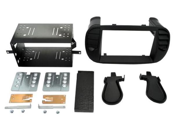 Connects2  monteringsramme 2-DIN Fiat 500 (2007 - 2015), matt sort 