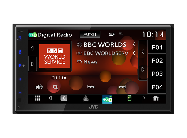 JVC KW-M695DBW - hovedenhet 2DIN, tråløs Apple Carplay/Android Auto 