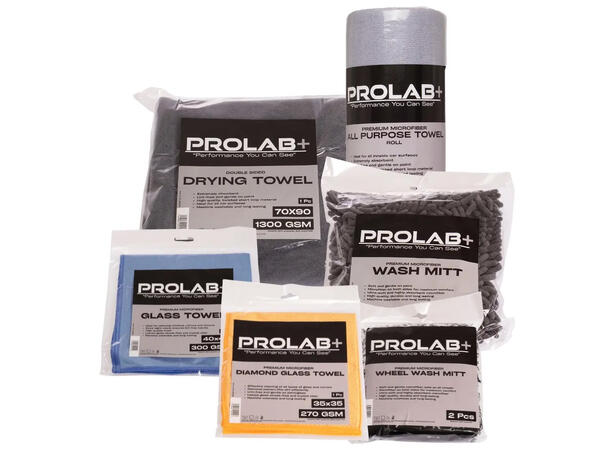 Prolab+ Microfiber pakke Alt du trenger til en bilvask 