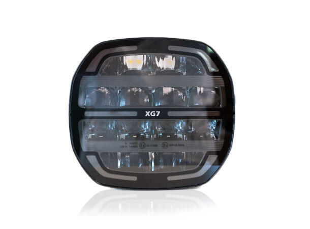 XG7 LED Fjernlys, Sort Flerfarget parklys – hvit, gul og grønn. 