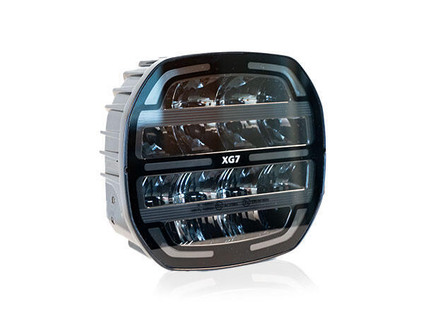 XG7 LED Fjernlys, Sort Flerfarget parklys – hvit, gul og grønn. 