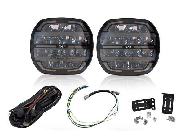 XG7 Lyspakke 2x LED Ekstralys m/Skiltplate | Audiocom