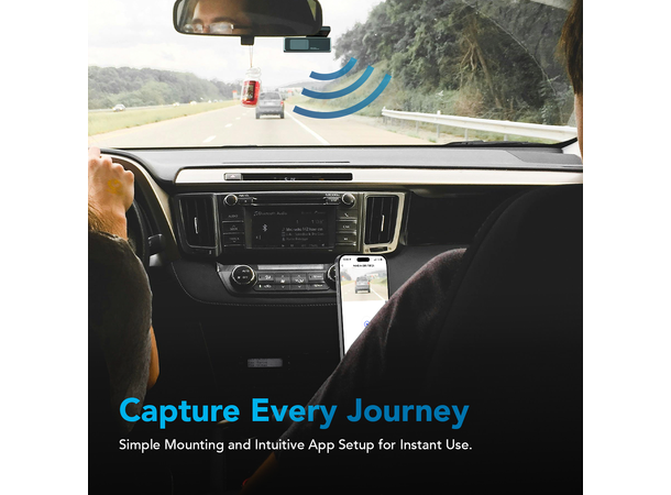 AutoSky ADC-201 Dashcam | 2K Bilkamera med WiFi og Appstyring