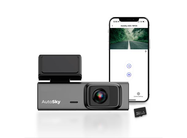AutoSky ADC-201 dashcam 2K, WiFi, Appstyring 