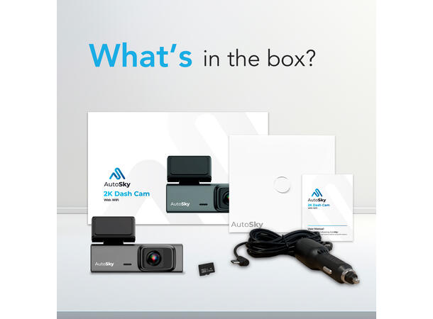 AutoSky ADC-201 dashcam 2K, WiFi, Appstyring 