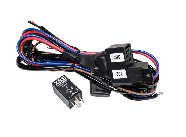 Luxtar Relekabelsett, master og slave 12 Volt, 80 Amp rele, 40 Amp sikring 