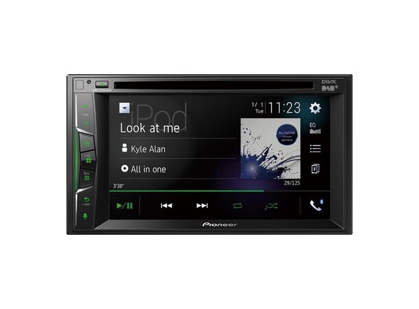 Pioneer AVH-Z3200DAB CD/DVD, Carplay, BT, DAB+, 3 linje ut 