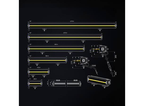 Strands Siberia XP DR 42" LED-bar Dobbel radet LED-bar på 42", 25500 Lumen 