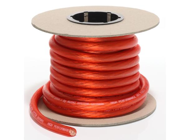 Audio System 50mm² strømkabel Tysk kvalitet, OFC, rød 
