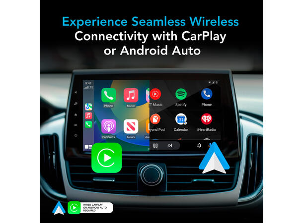 AutoSky WUA-8 | Trådløs Apple CarPlay & Android Auto Adapter