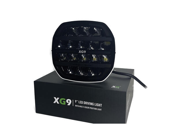 XG9 LED Fjernlys, Hvit Flerfarget parklys – hvit, gul og grønn. 