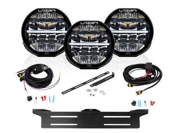 3x Lazer Sentinel 7" Elite Lyspakke | 30 744 lumen | Audiocom